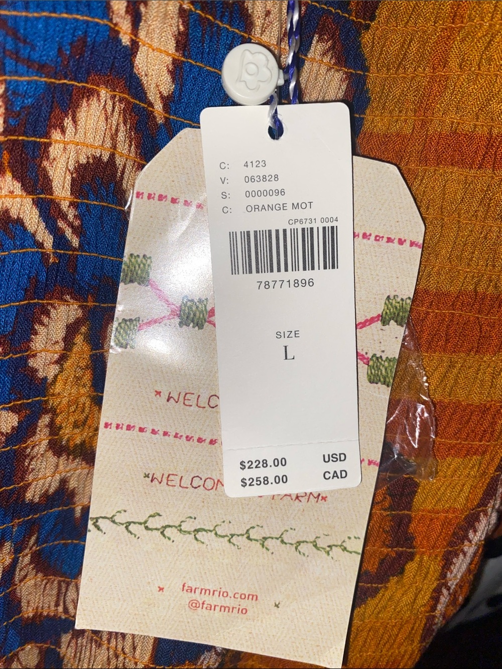 Farm Rio Anthropologie Mustard Floral Wide-Leg Jumpsuit with Ruffle Details - Picture 5 of 5